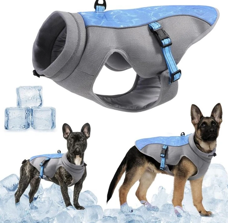 Custom Breathable Microfiber Fabric Dog Cooling Vest Clothes